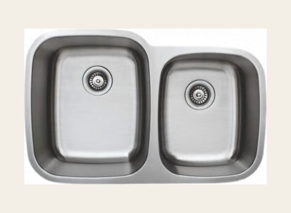 Crescent 60/40 double bowl stainless sink