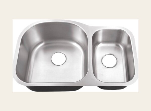 Crescent 70/30 double bowl stainless sink